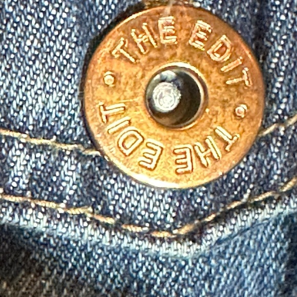 The Edit by Seventeen Button-Up Patch Denim Jean Jacket Girls Size Large - Picture 6 of 11